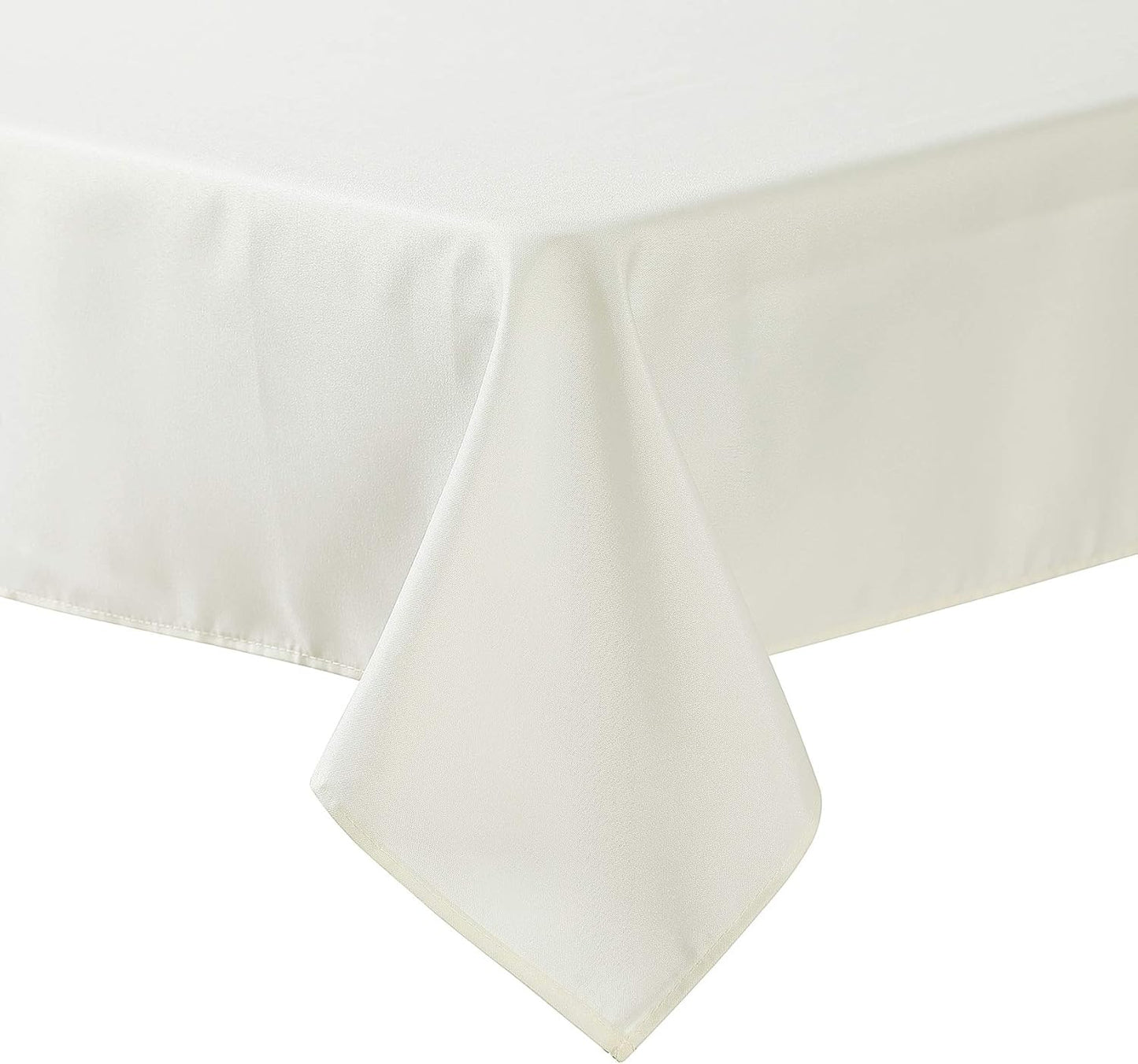 Cupuamon Square Tablecloth 70x70 inch Washable Polyester Fabric Table Cloth for Wedding Party Dining Banquet Decoration（70x70,Ivory）