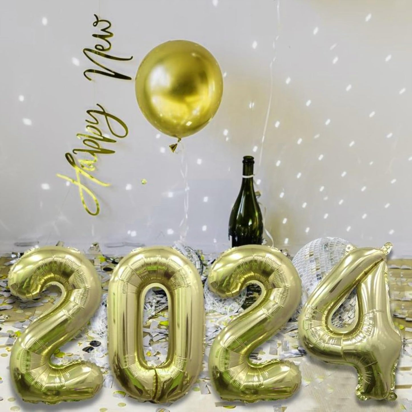 40 Inch Numbers 4 Light Gold Large Balloon Digital 4 for Birthday Party, 0-9 Birthday Party Decorations,Foil Mylar Big Number 4 Wedding Graduations Photo Shoot Decorations(Number 4)