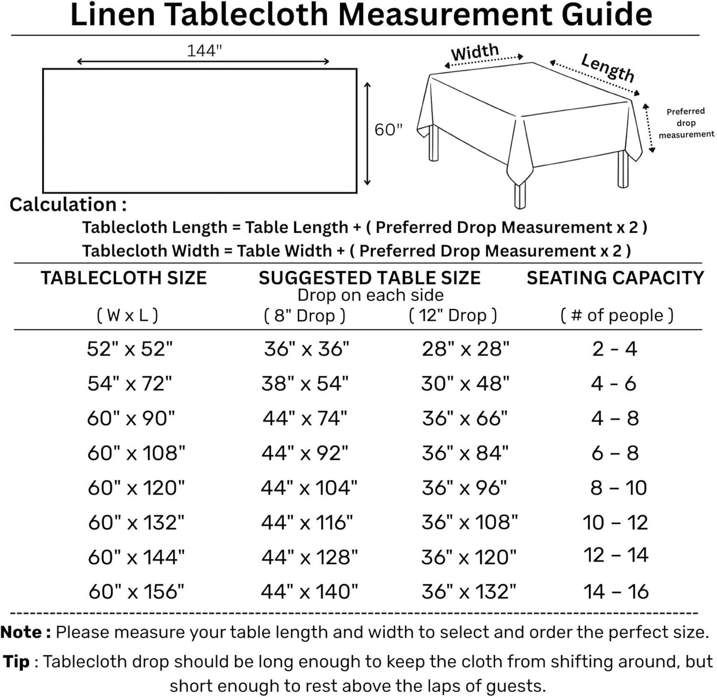 Solino Home Royal Blue Linen Tablecloth 60 x 144 Inch - 100% Pure Linen Hemstitch Table Cloth for Rectangle Tables - Classic Hemstitch, Machine Washable Tablecloth