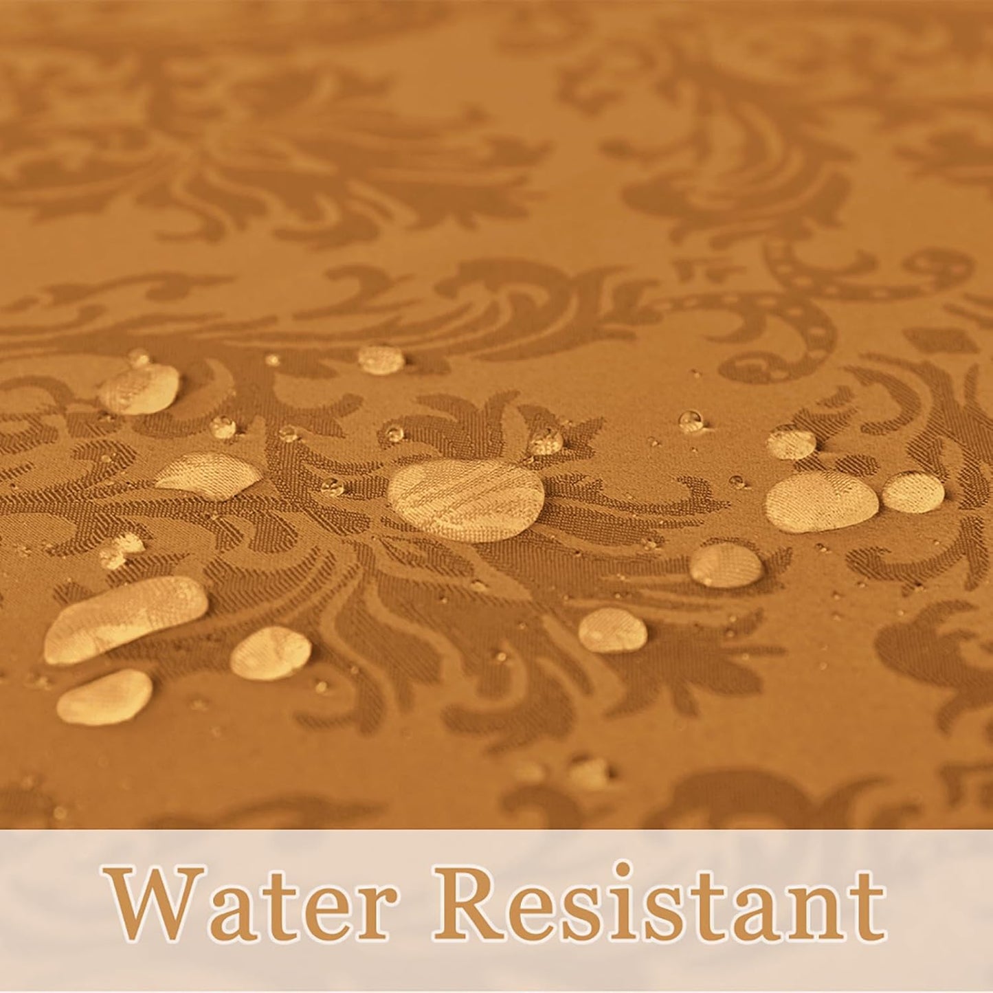 SASTYBALE Brown Jacquard Square Napkin, 20x20 Inche Damask Wrinkle Resistant Soft Polyester Napkins, Fabric Cloth Dinner Napkins for Wedding, Winter, Holiday, Xmas, Parties, Set of 4 (Brown)