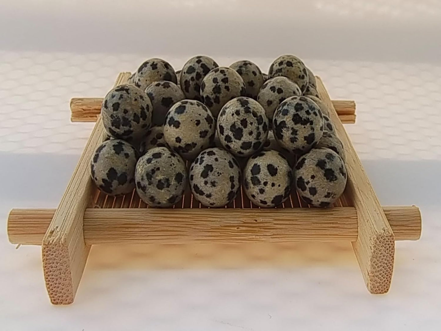 Stone Beads 10mm 60pcs Dalmation Spot Jasper Beads Round Loose Gemstones Beads for Bracelet Necklace Jewelry Making (10mm, 61009 Dalmation Spot Jasper)