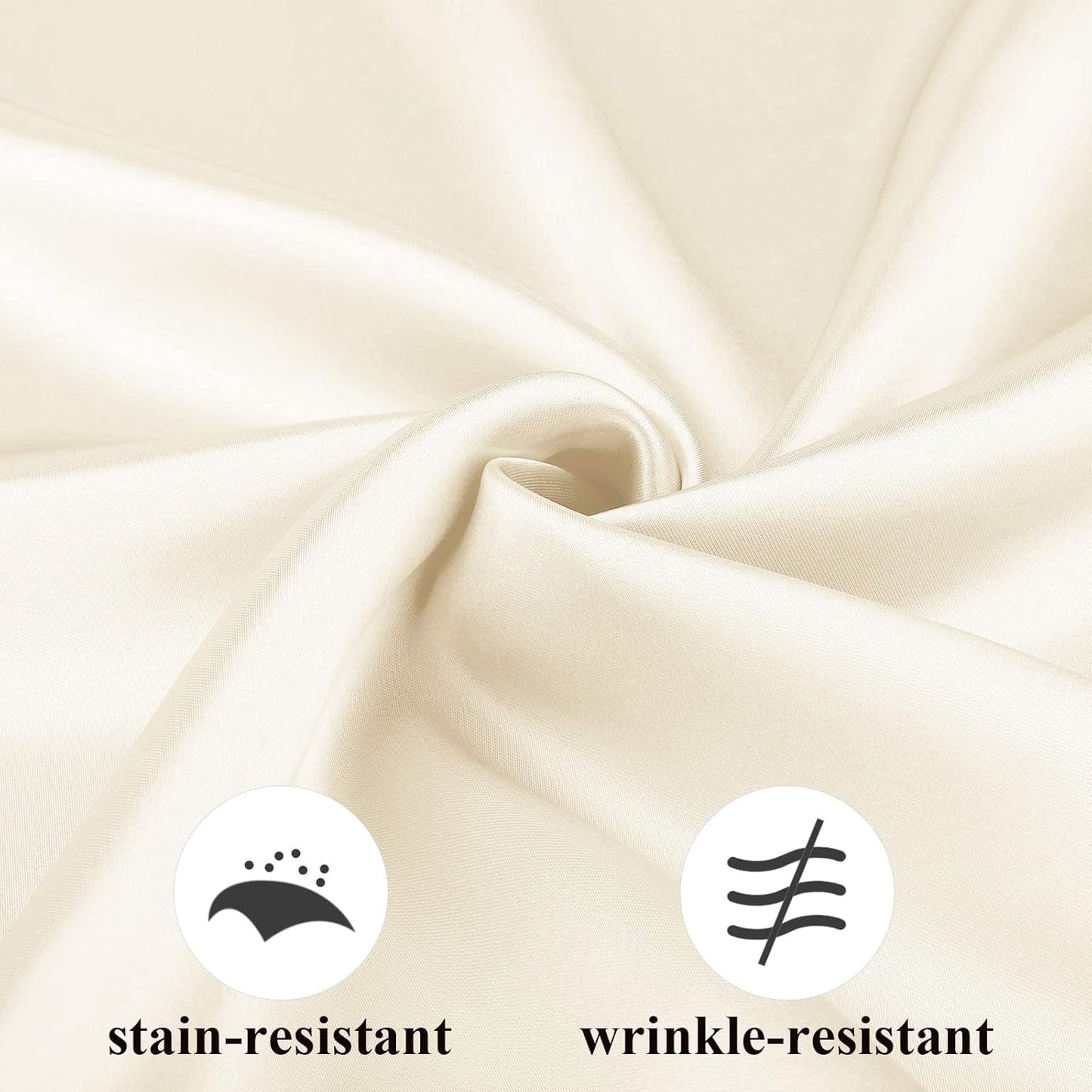 Aneco 24 Pieces Satin Napkin Square 20 x 20 Inches Dinner Napkins Weddings Party Napkin Soft Table Napkins for Romantic Weddings Party Dinner Decoration (Ivory)