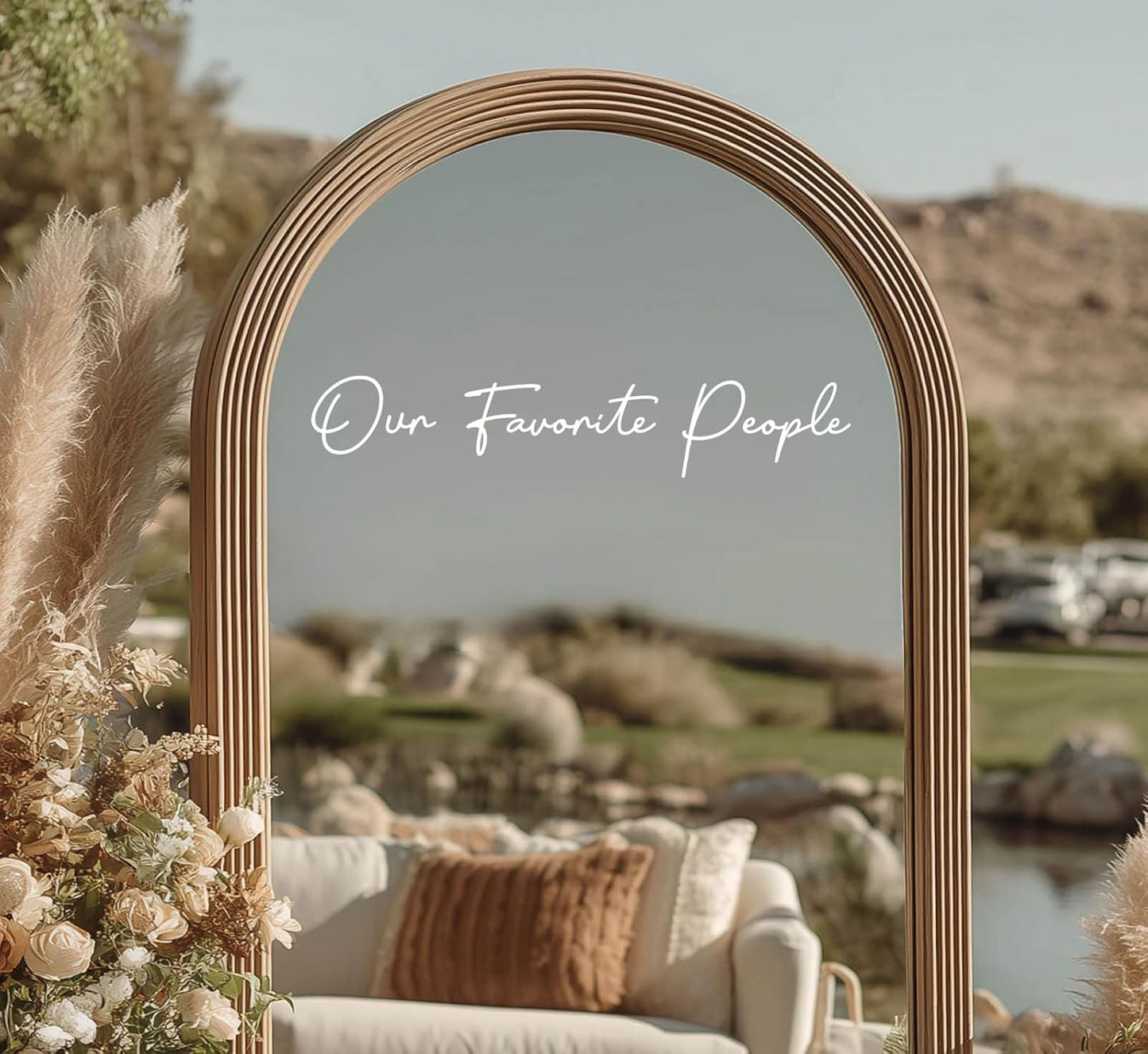 Our Favorite People Seating Chart Decal Wedding Seating Chart Header Decal for Mirror Our Favorite People Welcome Sign Wedding Welcome Vinyl (White, Width 17")
