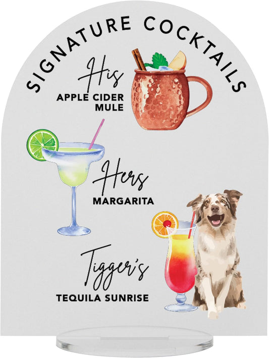 Pet Signature Drink Wedding Signs