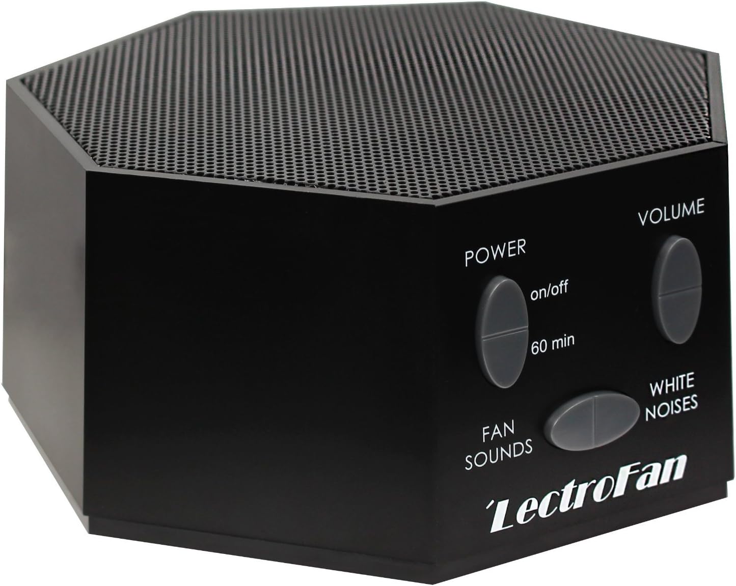 Adaptive Sound Technologies LectroFan Classic White Noise Machine - Compact Sleep Sound Machine for Bedroom, Travel, Study and More - 20 Non-Looping Fan & White Noise Variations - Black