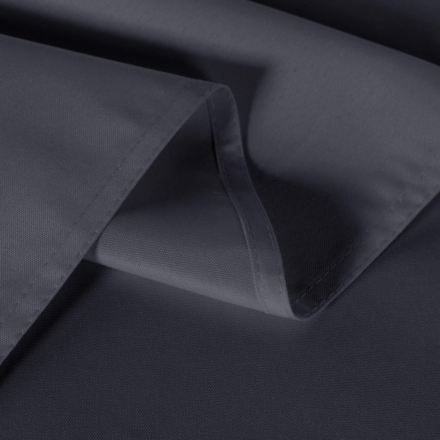 sancua 2 Pack Dark Grey Tablecloth 54 x 54 Inch, Stain and Wrinkle Resistant Square Table Cloth - Washable Polyester Table Cover for Dining Tables, Buffet Parties and Camping