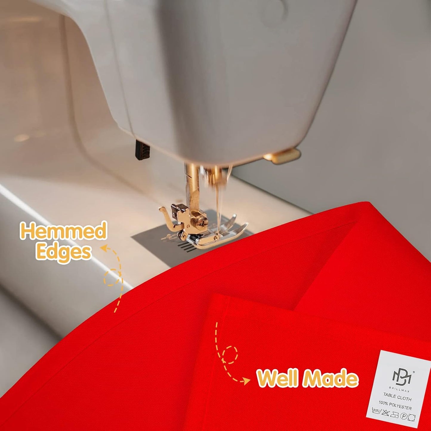 BRILLMAX 8 Pack Red Tablecloths for 6 Foot Rectangle Tables 60 x 102 Inch - 6ft Rectangular Bulk Linen Polyester Fabric Washable Cloth Cover for Wedding Reception Banquet Birthday Party