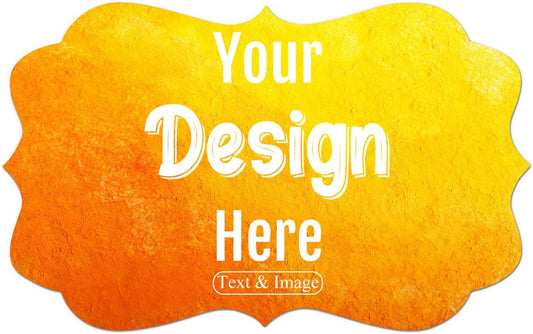 100-500 Custom Stickers Personalized Labels, Customized Stickers with Any Image Logo and Text. Custom Stickers for Business Logo Labels,etc. (Fancy Frame,3X2 Inch)