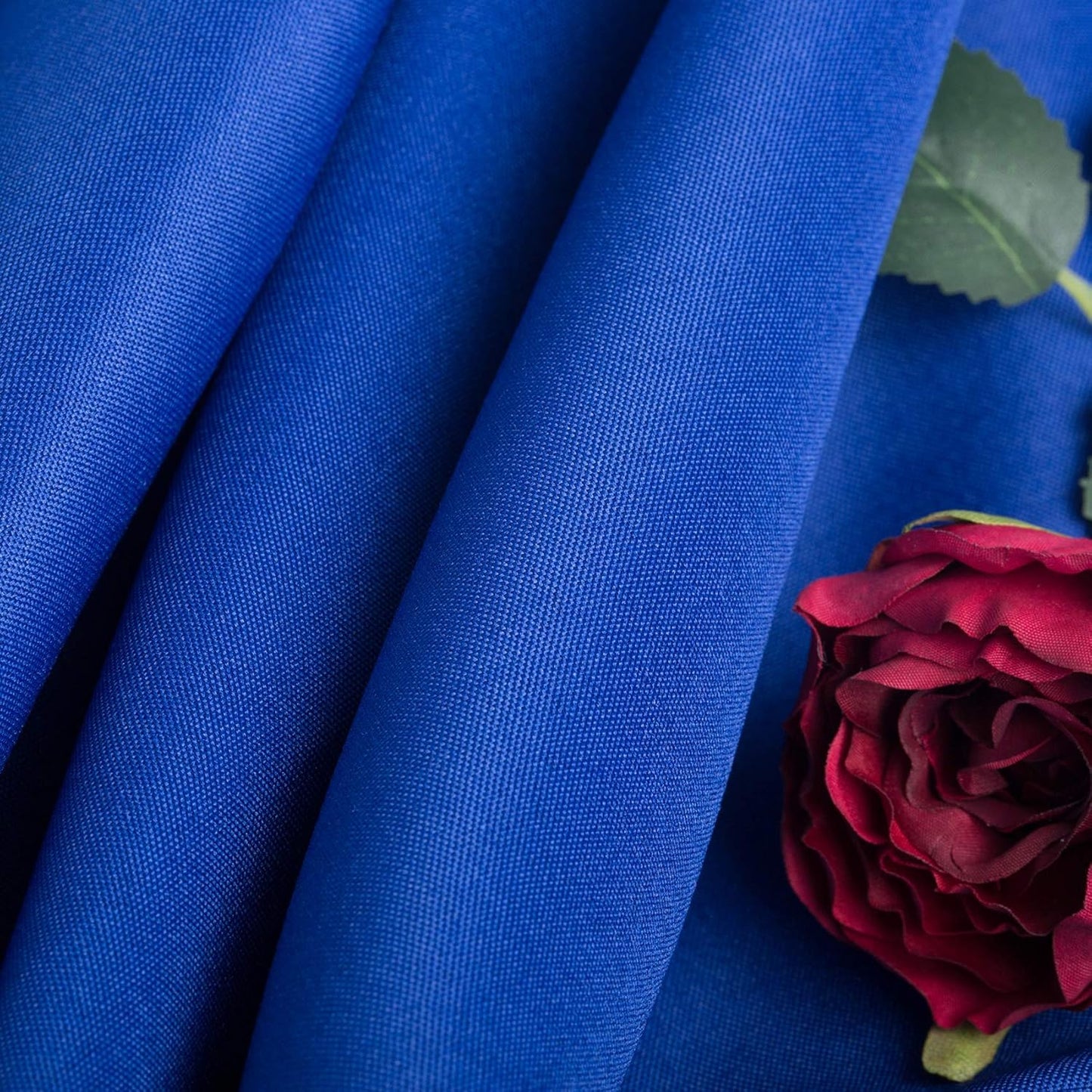 Ascoza 2pack 90x132 Inch Royal Blue Rectangular Tablecloth 8 Feet Table Cloth in Polyester Fabric for Wedding/Banquet/Restaurant/Parties