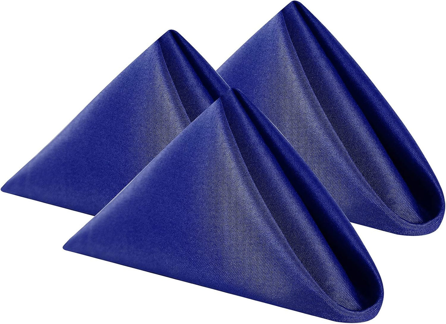 Cloth Napkins 17x17 inch Washable Polyester Dinner Napkins Soft Table Napkins for Wedding Party Dining Banquet(Royal Blue,100PCS)