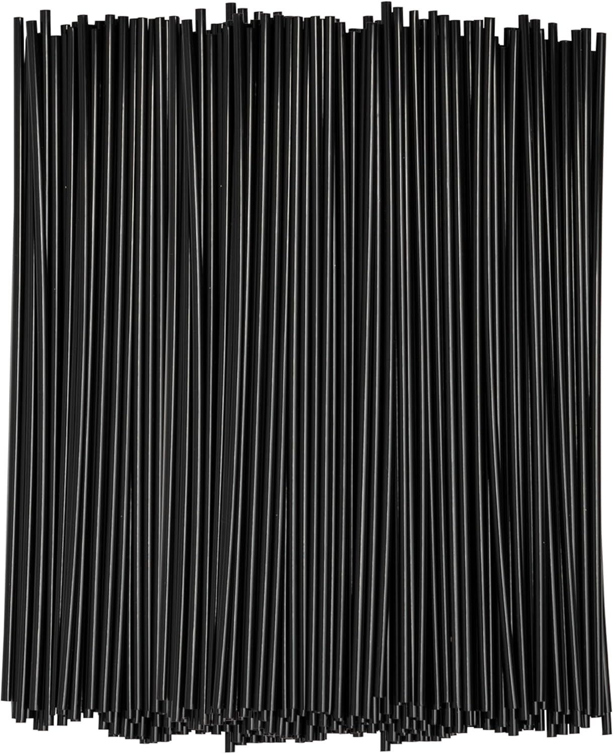 Comfy Package [7 Inch - 1000 Count] Black Coffee Drink Stirrers & Cocktail Straws - Disposable Plastic Sip Stir Sticks for Hot & Cold Beverages
