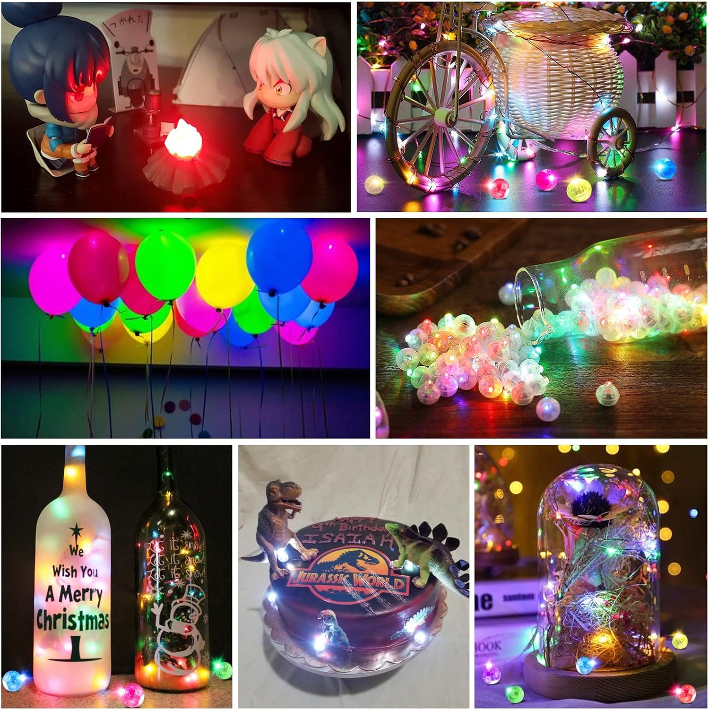200PCs Balloon Lights, Long Standby Time Mini Ball Light, Mini Led Lights for Paper Lantern, Easter Eggs and Party Wedding Birthday Festival Christmas Decoration (Glow steadily Blue)