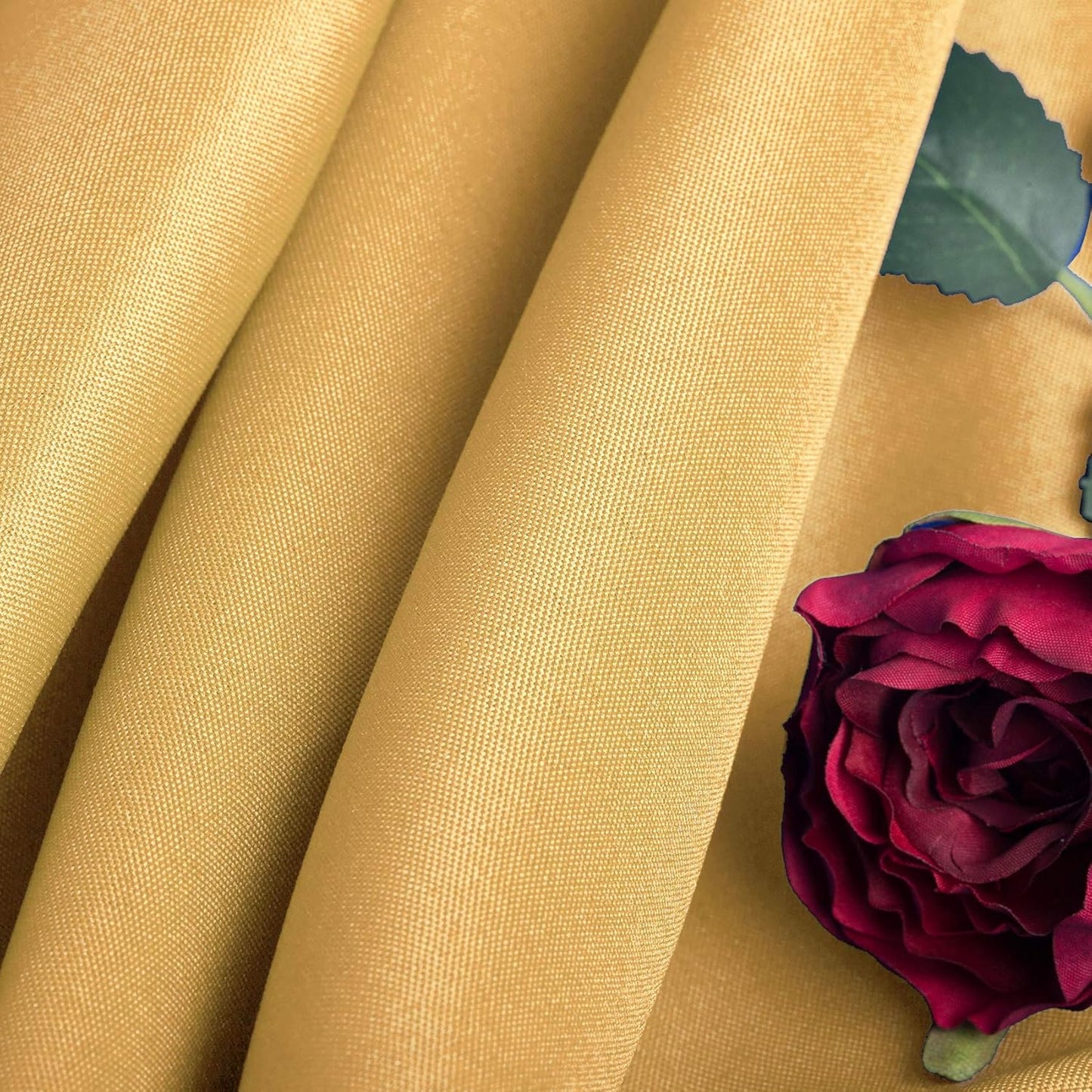 Ascoza 2pack 60x120 Inch Gold Rectangular Tablecloth 6 Feet Table Cloth in Polyester Fabric for Wedding/Banquet/Restaurant/Parties