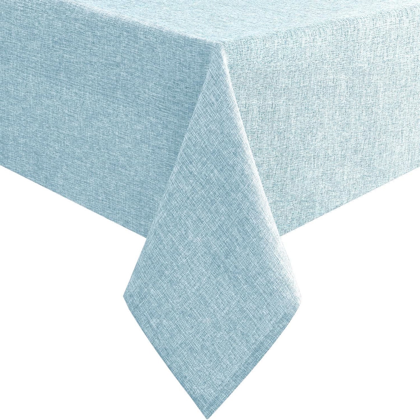 Hiasan Faux Linen Square Tablecloth - Wrinkle and Stain Resistant Washable Table Cloth for Kitchen Dining Room Holiday Table Cover for Dinner, Lux Slate Blue, 30 x 30 Inch