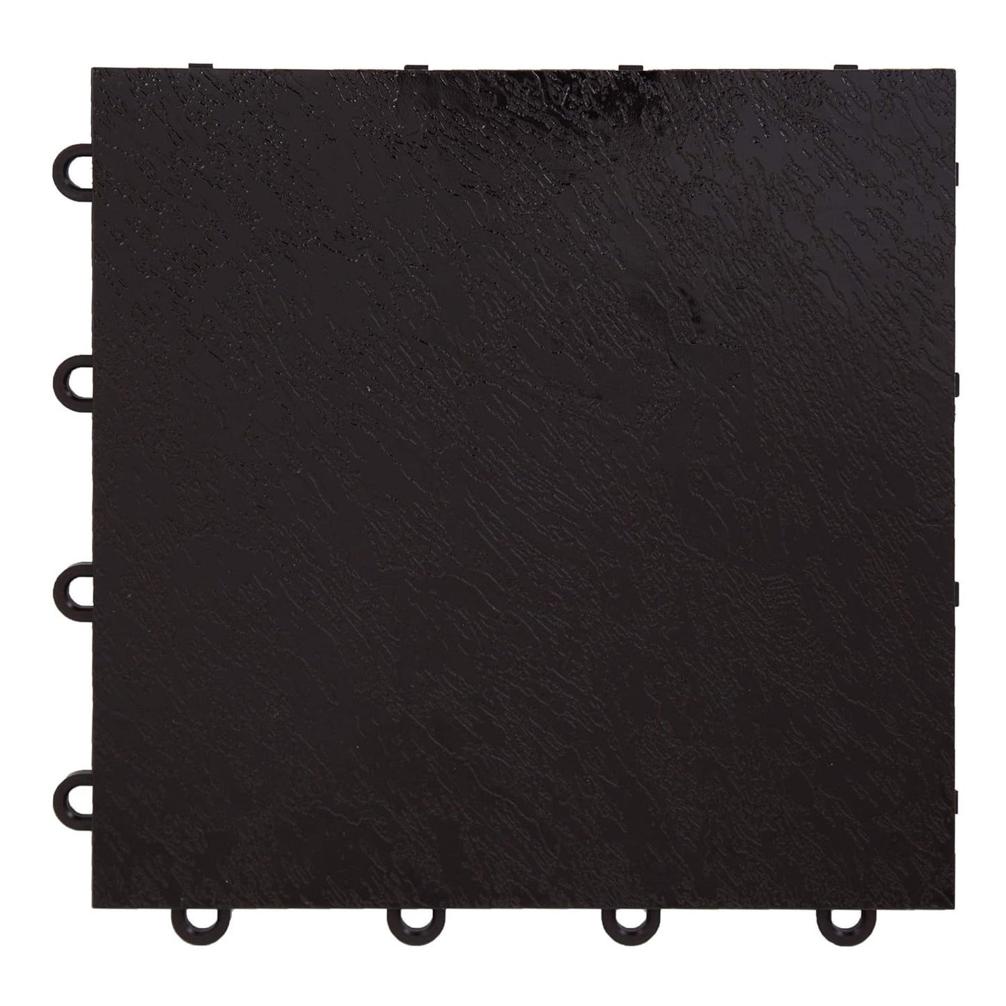 IncStores 3/8" Thick Snap Together Dance Flooring Tiles | 12”x12” Printed Vinyl Dance Floor Tiles for Practice & Performance | Black | 36 Tile Pack
