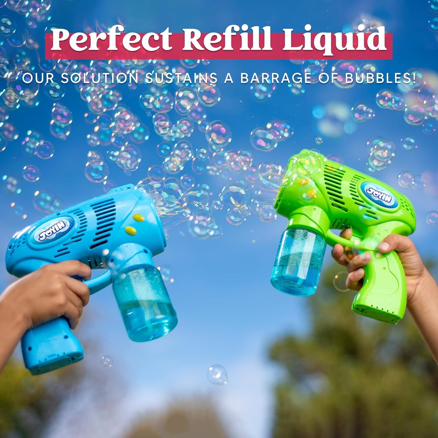 JOYIN 32 oz Bubble Solution Refills (Close to 1L/ 2.5 Gallon), Concentrated Solution for Bubble Machine, Wands, Blower, Easter (Pink)