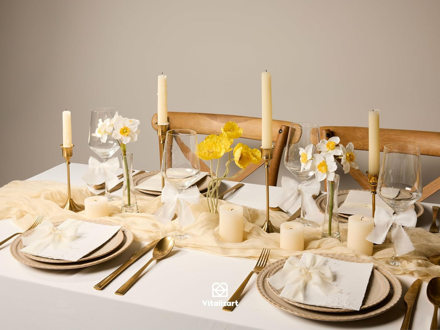 Vitalizart White Handmade Chiffon Silk Ribbon Fringe 1.5" x 21 Yd Frayed Edges Ribbons for Wedding Invitations Bridal Bouquets Gifts Wrapping Crafts Holiday Party Decorations