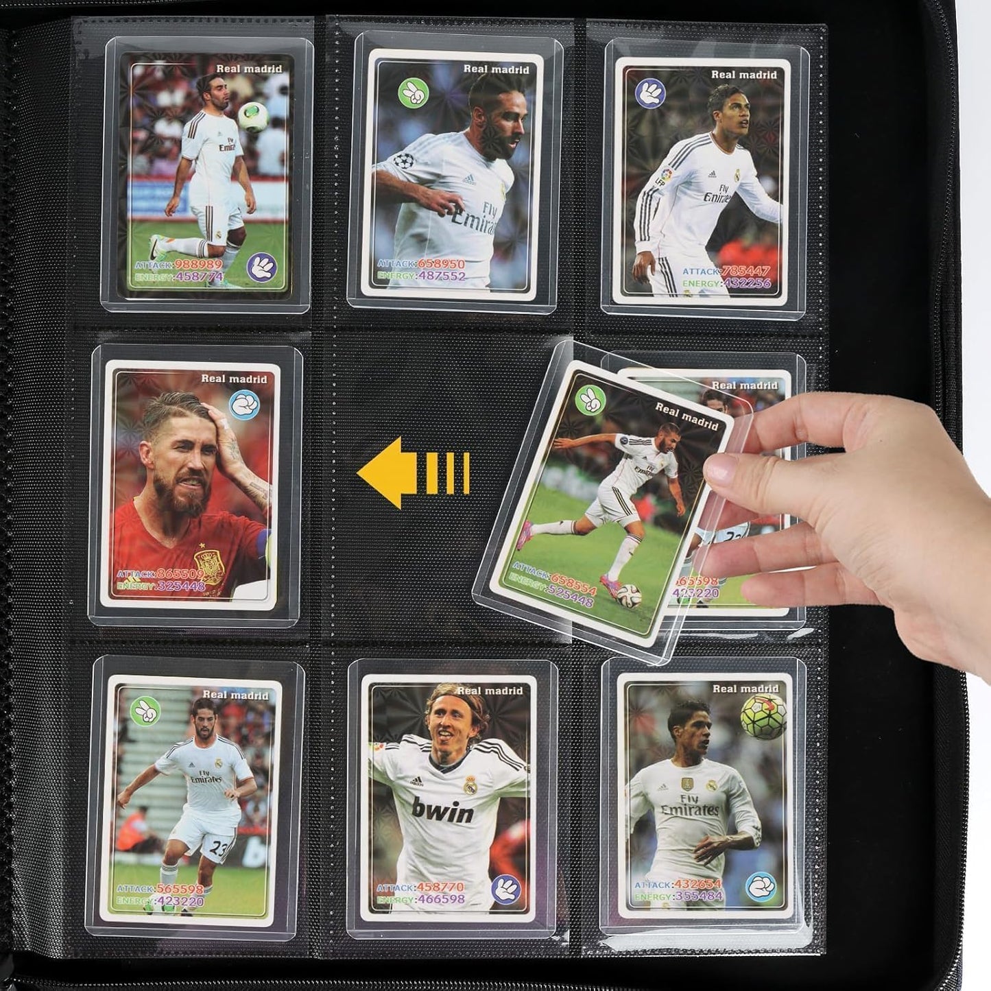 Toploader Binder with 9-Pocket Pages, Holds 288 "3×4" Rigid Toploader Hard Cases, Card Holder for Collectible Cards or Sports Cards, Durable Sleeves for Storage & Display (Dark Green)