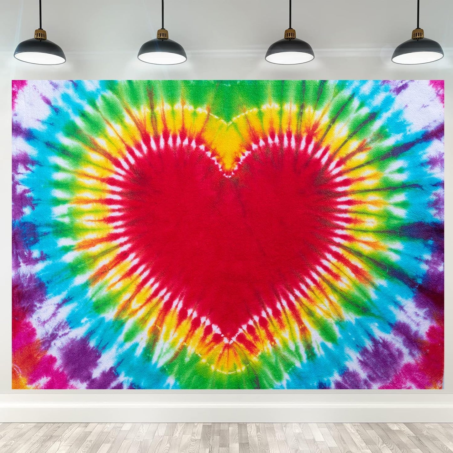 Hippie Backdrop 6x4ft 60s 70s Backgrounds Tie Dye Theme Party Decorations Hippie Supplies Photo Booth Props