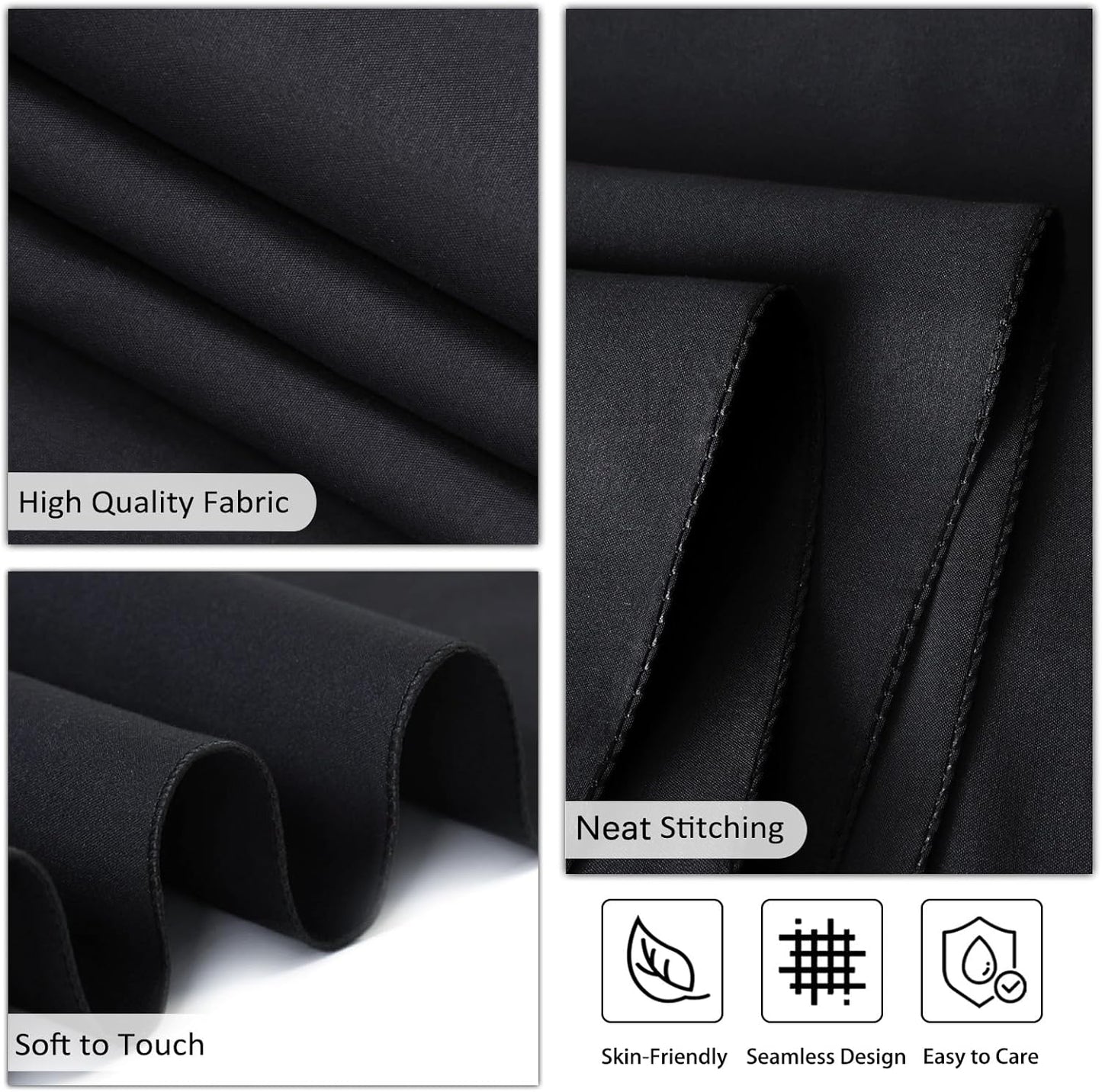 12 Pack Black Round Tablecloth 120 Inch Black Table Cloth Stain and Wrinkle Resistant Reusable and Washable Polyester Fabric Table Covers for Buffet Wedding Party and Banquet