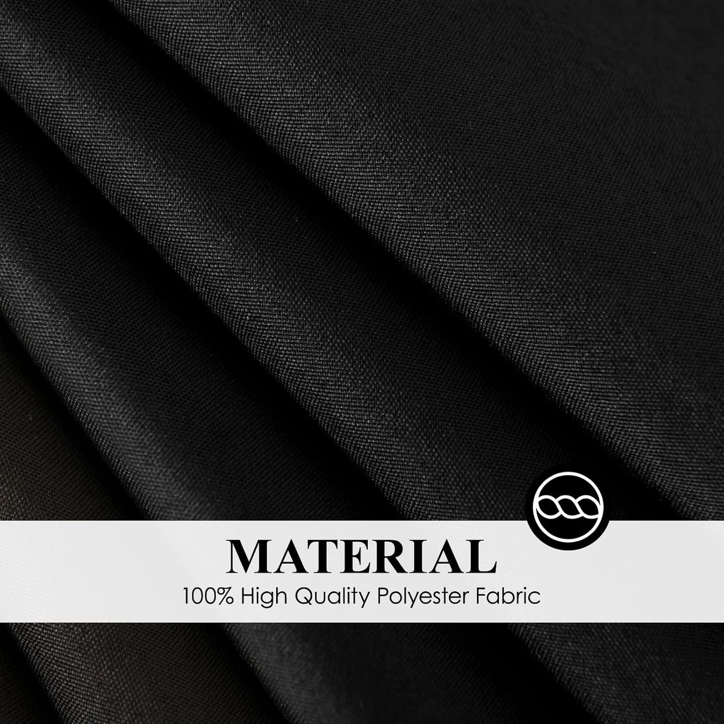 Round Tablecloth 132 Inch 1 Pack Black Tablecloths Washable Decorative Linen Polyester Table Clothes Cover for Dining Table Banquets Buffet Parties and Wedding