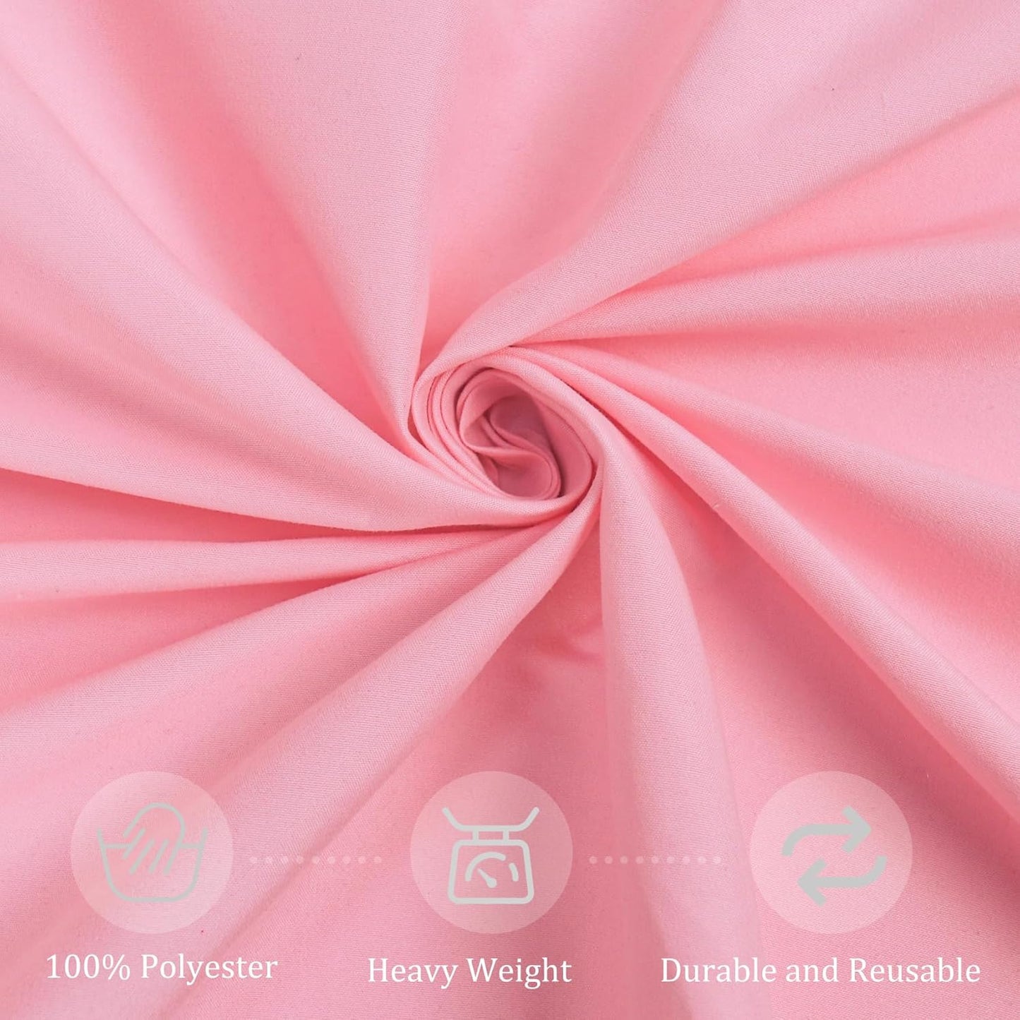 8 Pack Premium Round Tablecloth 90 Inch Pink Round Table Covers Bulk Washable Polyester Fabric Round Table Clothes for Wedding Party Reception Banquet Buffet Restaurant (Pink, 90 Inch)