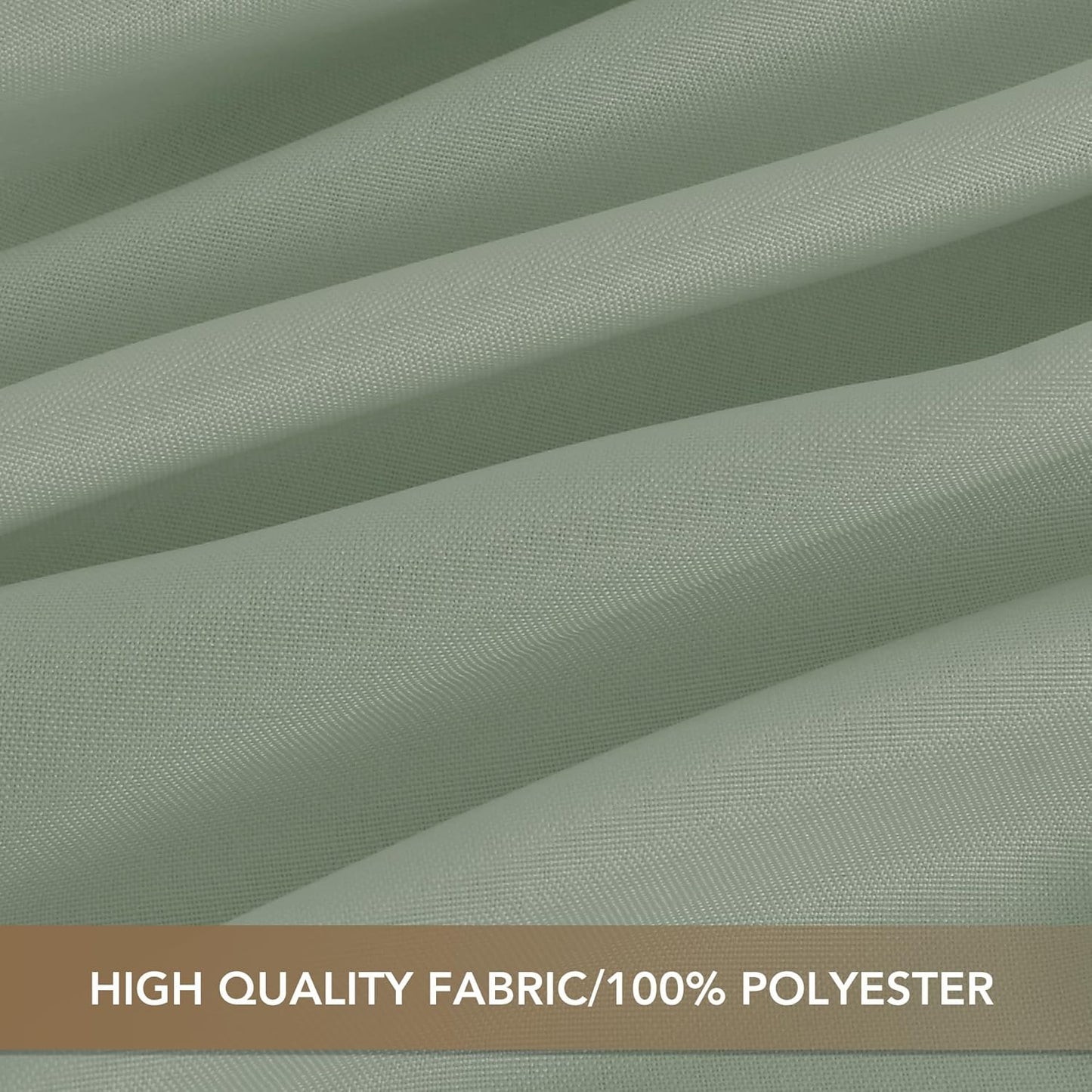 sancua Square Tablecloths 85x85 Inch, 2 Pack - Sage Green Fabric Table Cloth for Square or Round Tables, Washable Polyester Table Cover for Outdoor Party, Birthday, Buffet, Resturant