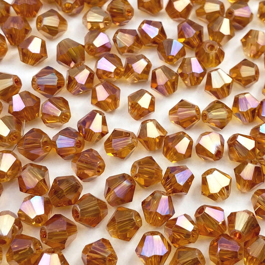 250pcs 6mm Bicone Crystal Glass Beads Loose Spacer Beads Faceted Craft Beads for Jewelry Making DIY Necklace Bracelet Earring Wind Chimes Suncatchers Ornamen(Wine AB)