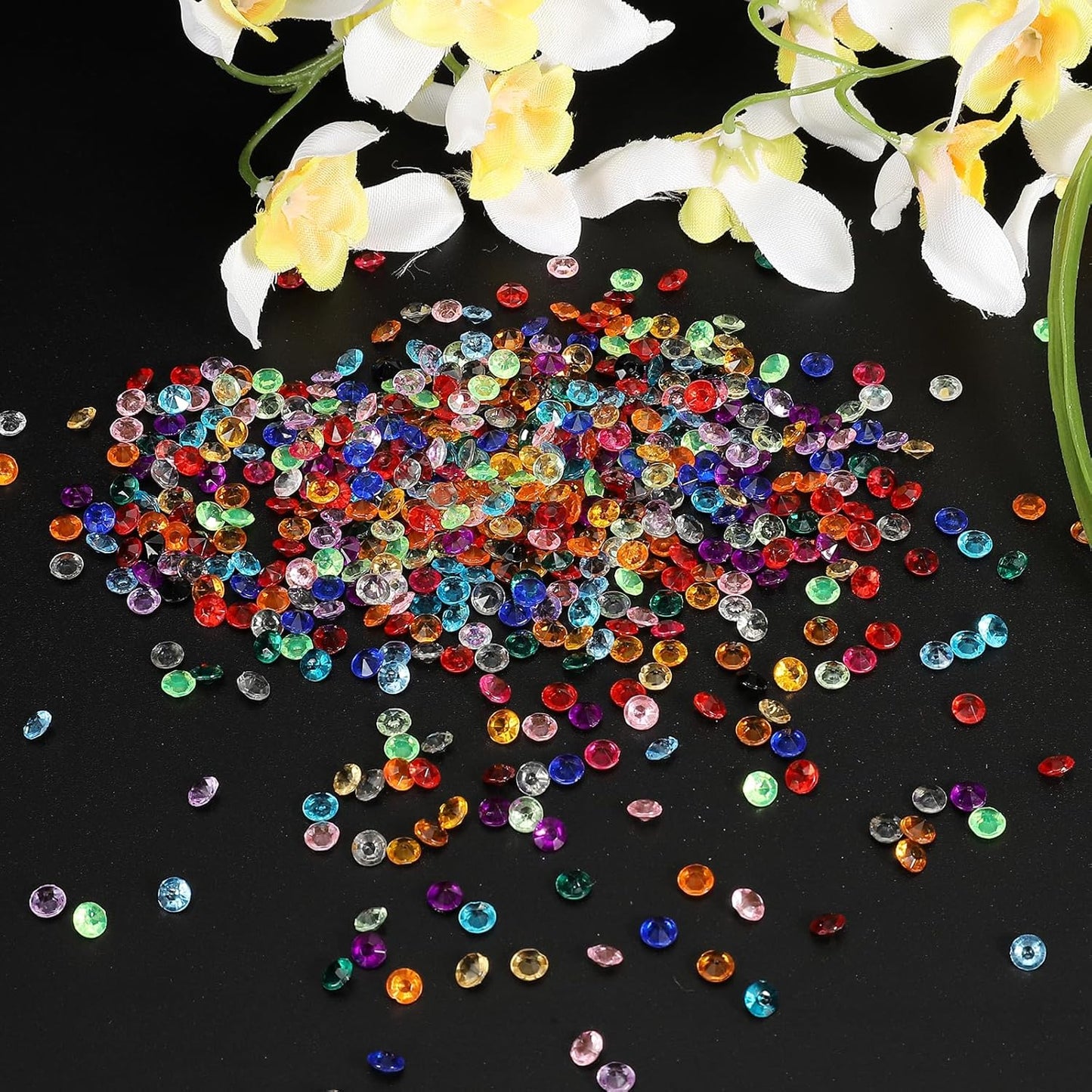 PATIKIL 10000 Pcs Wedding Table Scatter Confetti Crystals 4.5mm Acrylic Diamonds Vase Fillers Gems for Table Centerpiece Decorations Party Vase Beads, Light Brown