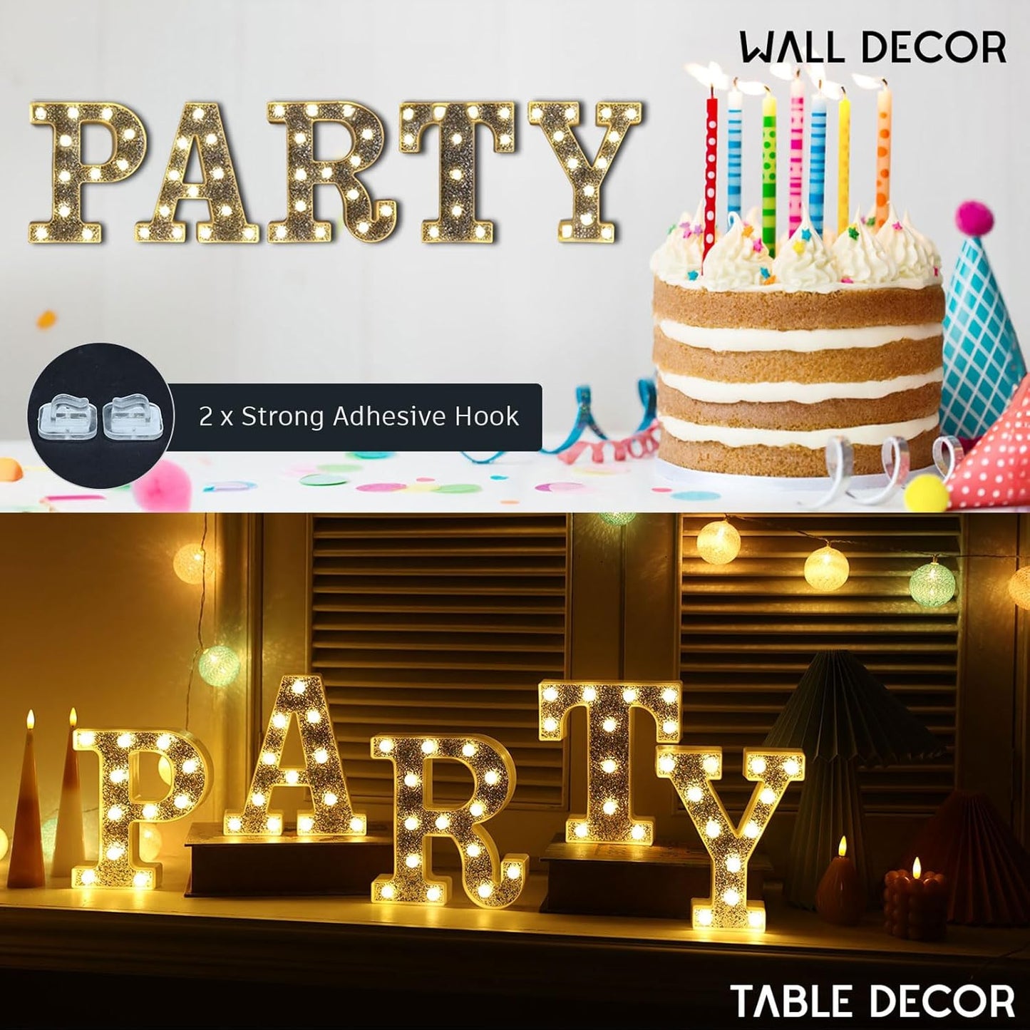 Marquee Light Letters for Table Decorations, Glitter Light Up Signs for Prom, Events, Engagement Party Decor, Alphabet & Number Lighted Letters, Symbol