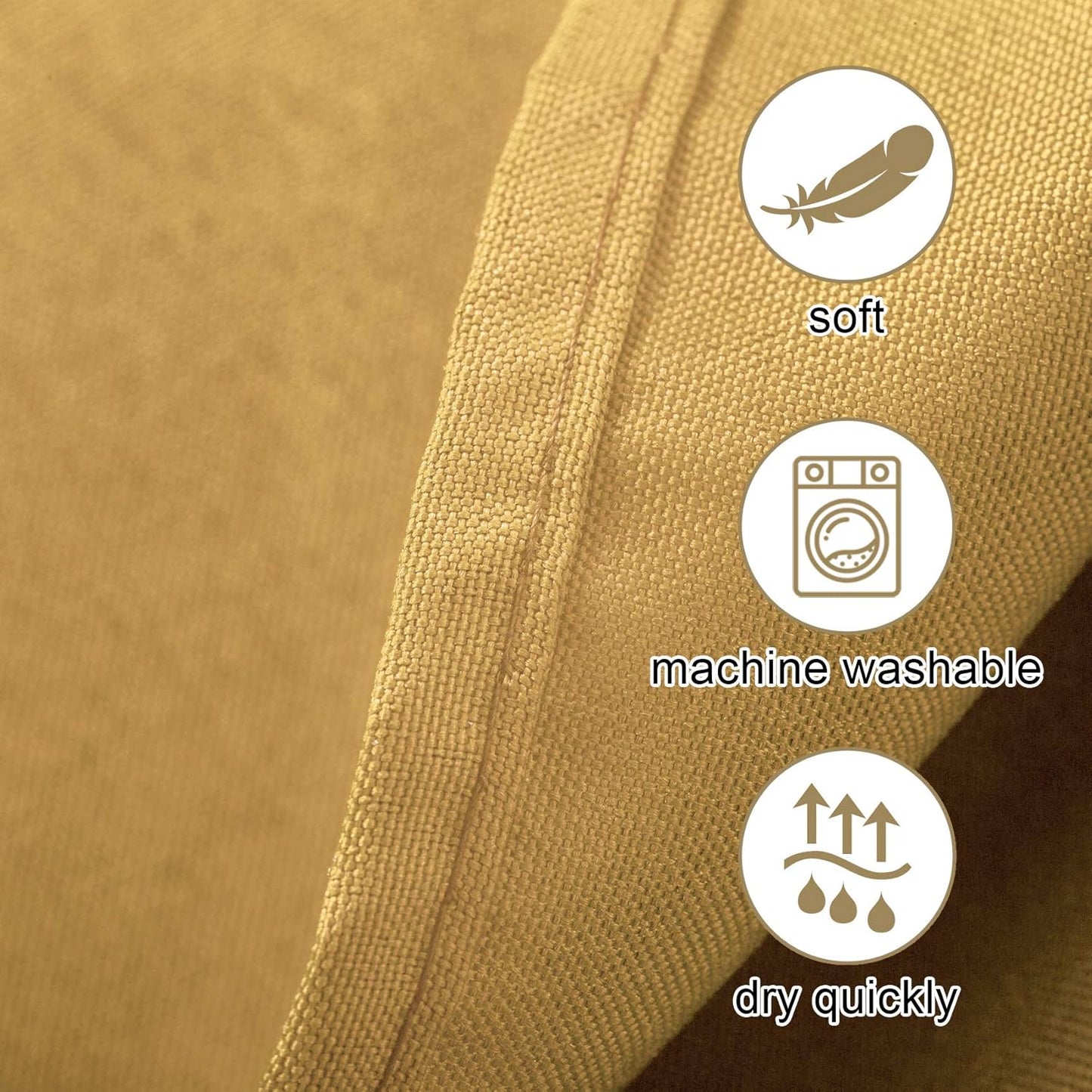 Ascoza 2pack 60x102 Inch Gold Rectangular Tablecloth 6 Feet Table Cloth in Polyester Fabric for Wedding/Banquet/Restaurant/Parties