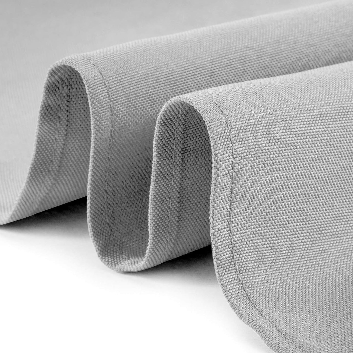 Lann's Linens - 70" Square Premium Tablecloth for Wedding/Banquet/Restaurant - Polyester Fabric Table Cloth - Silver