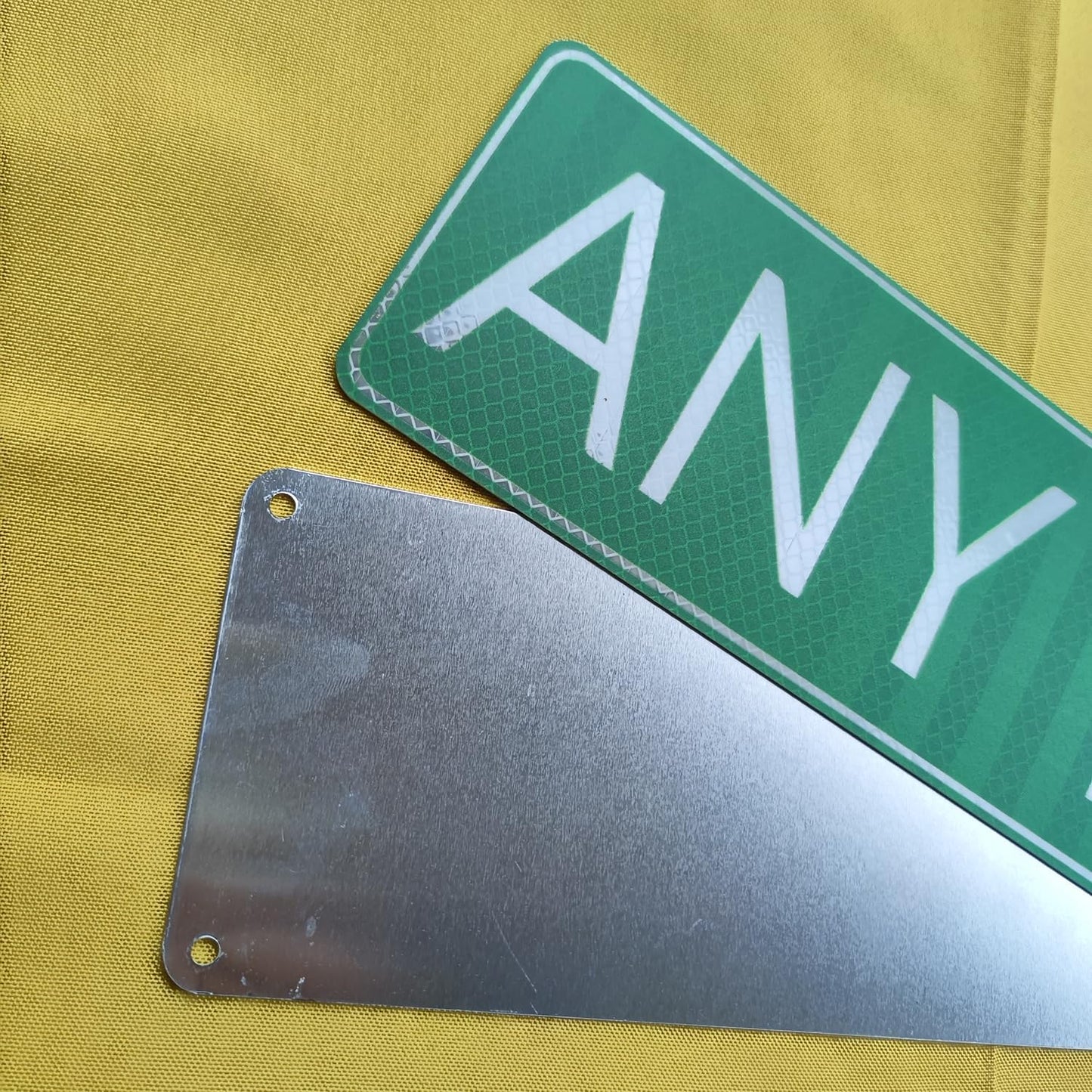 Custom Signs Outdoor Metal, Personalized Street Reflective Sign with Arrow, 8x24 Inches, Single/Double Sided, Rust Free Aluminum-UV Protected and Weatherproof