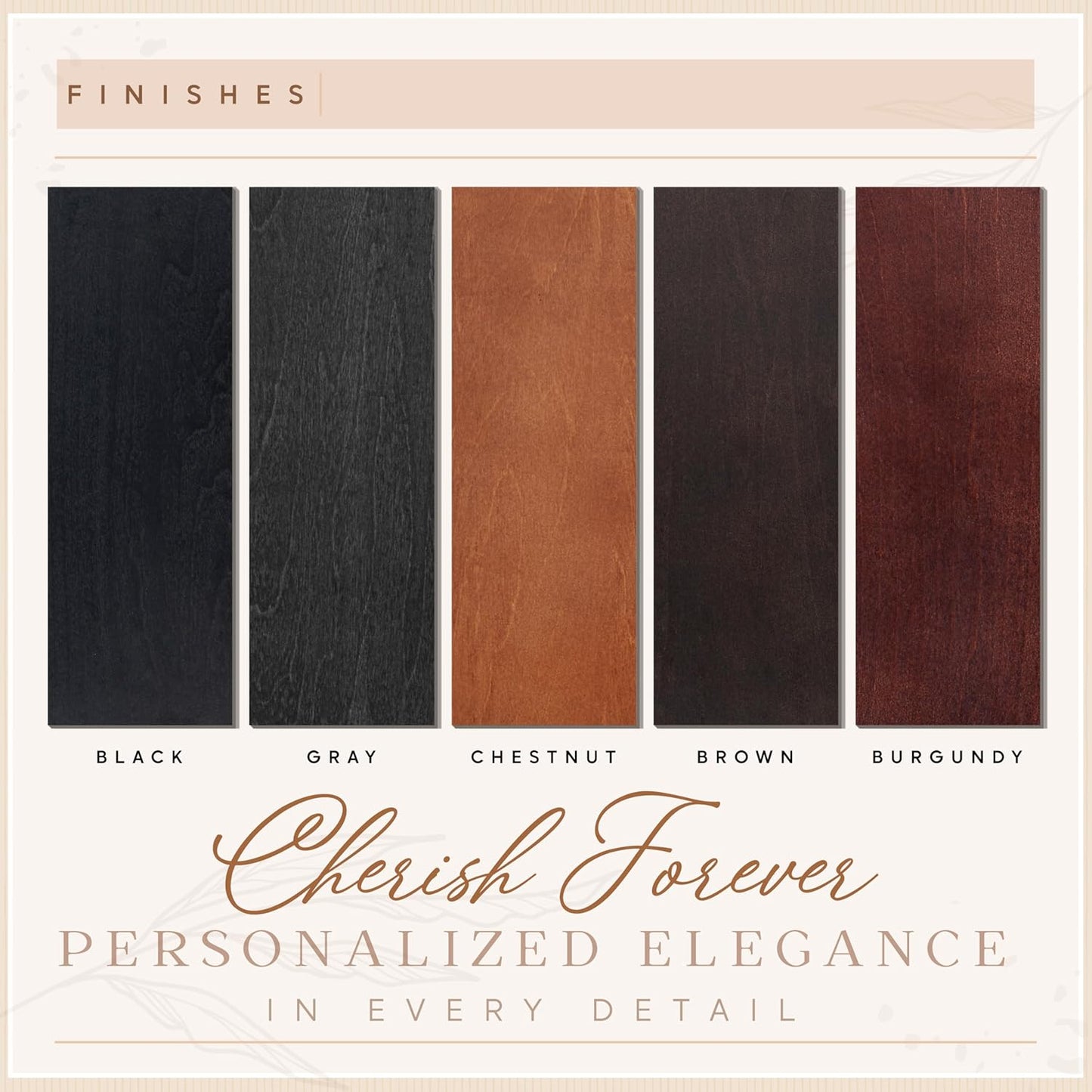 Personalized Wood Wedding Guest Book - 5 Colors/Finishings, 2 Sizes, 12 Designs - Wood Wedding Decorations, Guest Book Signs for Wedding Reception (DESIGN 1)