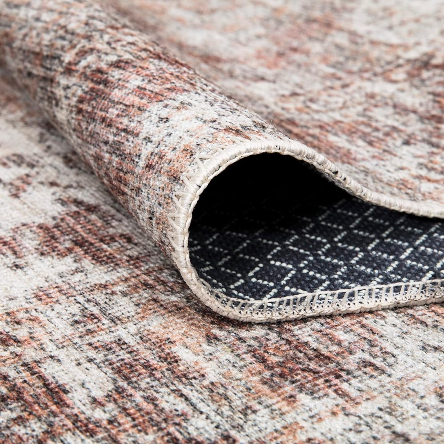 Bloom Rugs Washable Non-Slip 7 ft Runner - Ivory/Blush Traditional Runner for Entryway, Hallway, Bathroom, and Kitchen - Exact Size: 2.5' x 7'