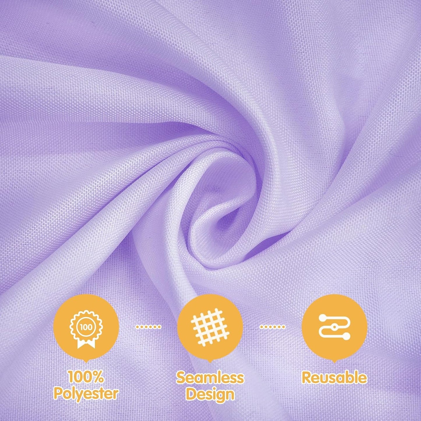 BRILLMAX 10 Pack Lavender Round Tablecloths 90 Inch - Circle Bulk Linen Polyester Fabric Washable Table Cloth Cover for Wedding Reception Banquet Birthday Party Buffet Restaurant