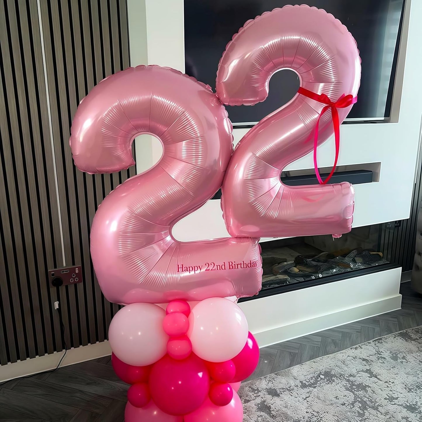 Pastel Pink 8 Balloon, Light Pink 8 Balloons Number,40 Inch Helium Foil Mylar Number 8 Balloon for Birthday Party
