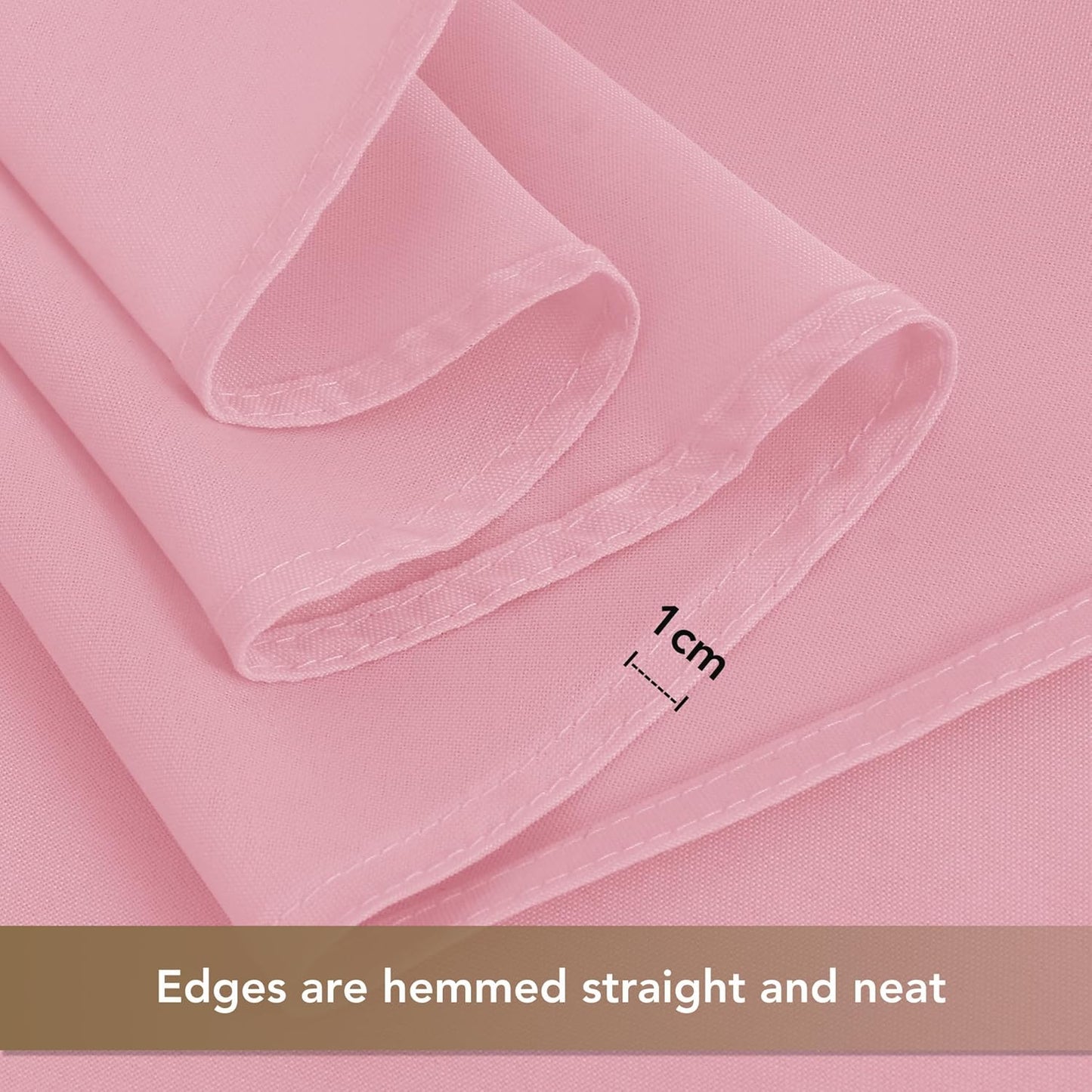 sancua Square Tablecloths 85x85 Inch - Pink Fabric Table Cloth for Square or Round Tables, Washable Polyester Table Cover for Outdoor Party, Birthday, Buffet, Resturant