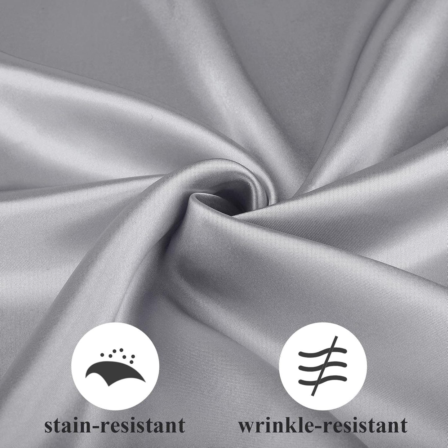 Aneco 12 Pieces Satin Napkin Square 20 x 20 Inches Dinner Napkins Weddings Party Napkin Soft Table Napkins for Romantic Weddings Party Dinner Decoration (Grey)