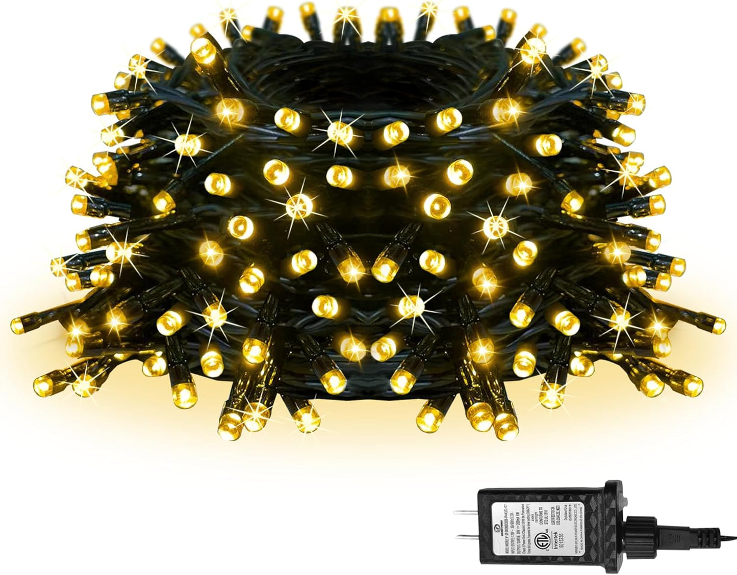 100 LED Christmas String Lights, 39FT Indoor Lights Plug-in with 8 Modes & Timer & Memory Function, Waterproof Christmas Lights Outdoor for Holiday Party Christmas Tree Decor