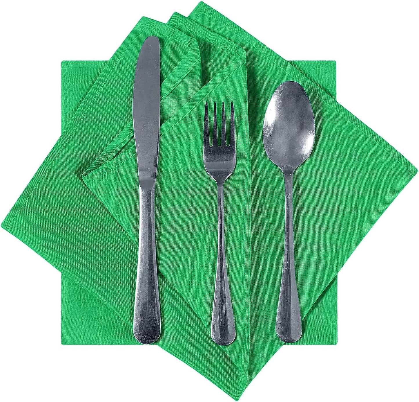Cupuamon Cloth Napkins 20x20 inch Washable Polyester Dinner Napkins Soft Table Napkins for Wedding Party Dining Banquet(Emerald,25PCS)