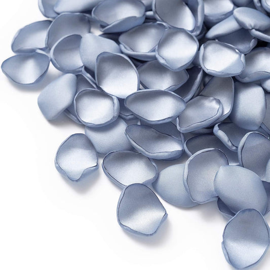 Ling's moment Rose Petals, Silk Flower Petals for Wedding/Aisle/Flower Girl Baskets/Table Centerpiece Décor,etc.Dusty Blue Baby Blue 200pcs