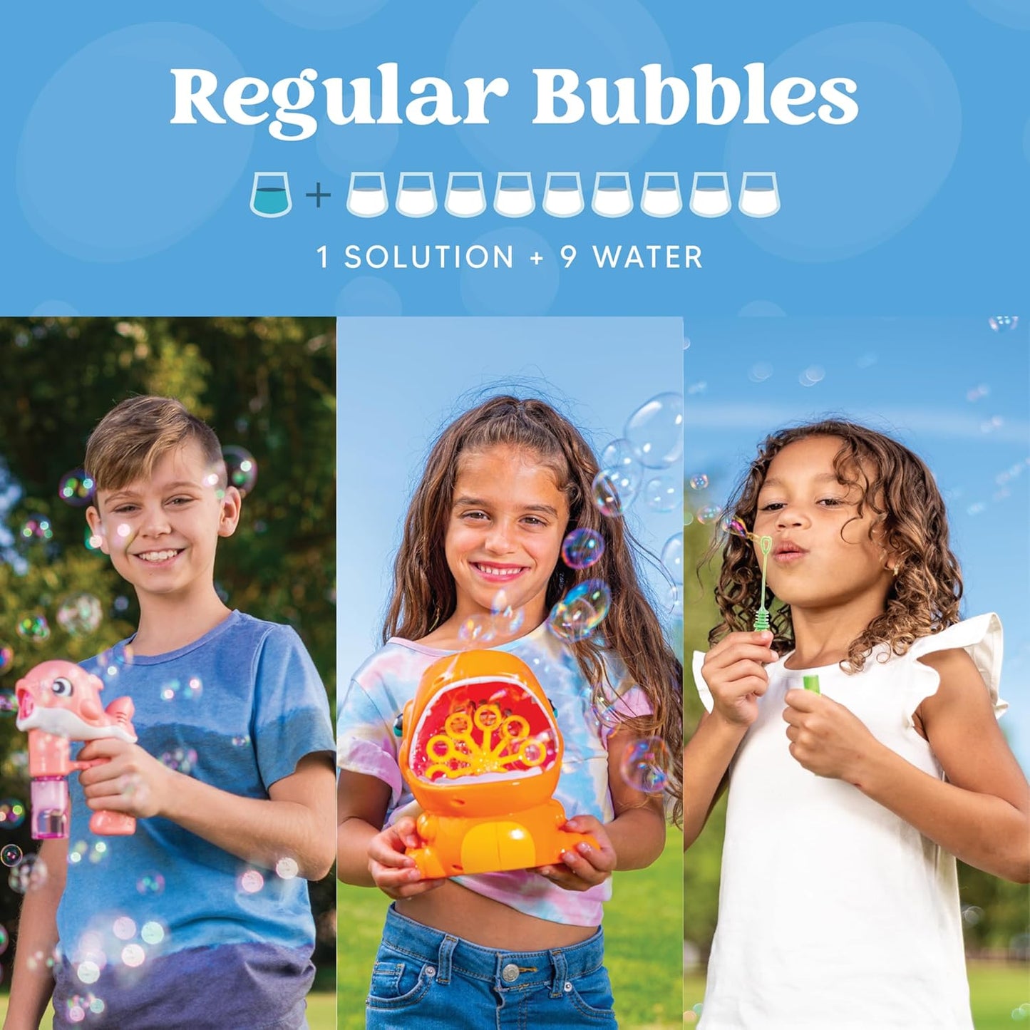 JOYIN 32 OZ Concentrated Bubble Solution for Bubble Machines (Up to 2.5 Gallons), Concentrated Solution Refills for Machine, Wands, Blower, Easter, Kids, Parties