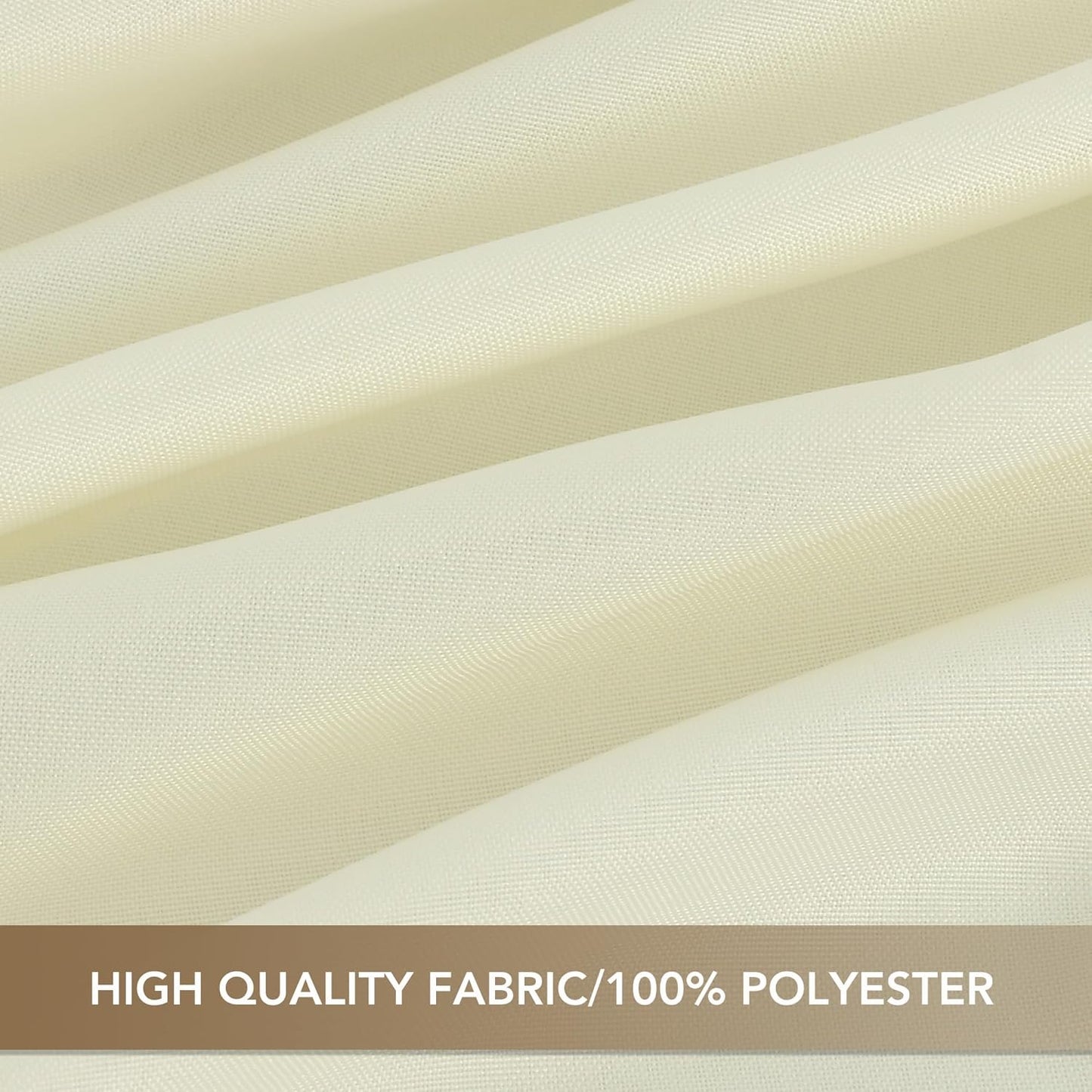 sancua Square Tablecloths 85x85 Inch - Beige Fabric Table Cloth for Square or Round Tables, Washable Polyester Table Cover for Outdoor Party, Birthday, Buffet, Resturant