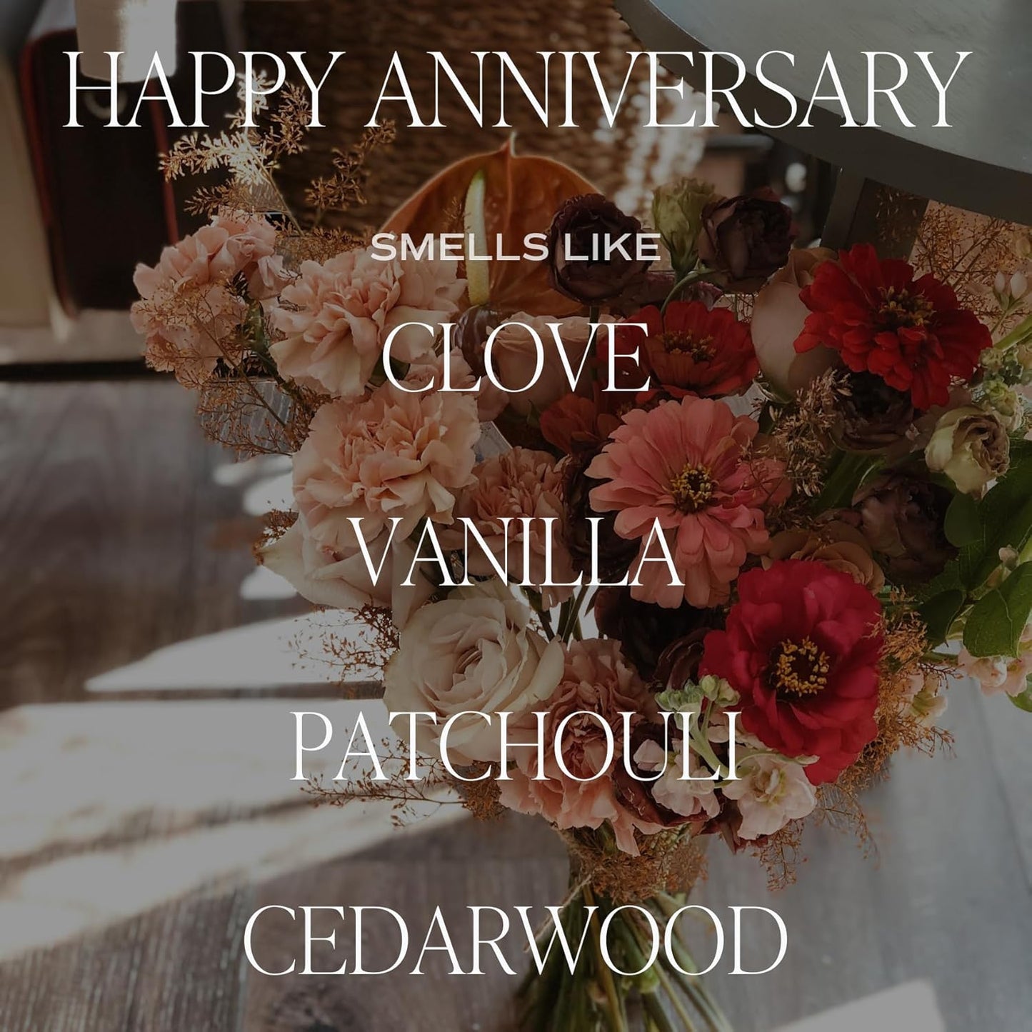 Sweet Water Decor Happy Anniversary Candle - Scented Candle for Home - 9oz Clear Jar with 40 Hour Burn Time, Made in USA - Anniversary Gifts for Him or Her, Milestone Anniversary Gifts
