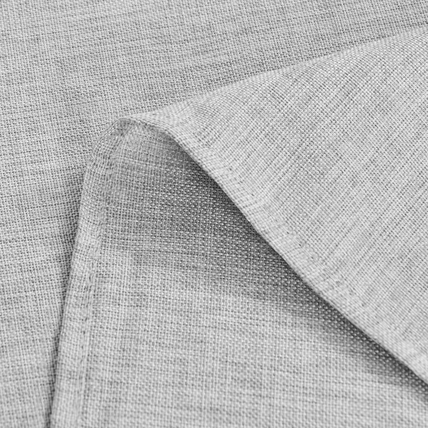 Hiasan Faux Linen Rectangle Tablecloth - Wrinkle and Stain Resistant Washable Table Cloth for Kitchen Dining Room Holiday Table Cover for Dinner, Light Grey, 70 x 140 Inch