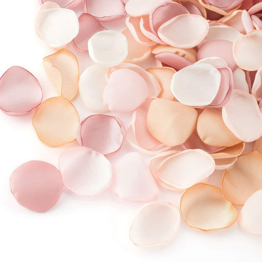 Ling's Moment Rose Petals, Silk Flower Petals for Wedding/Aisle/Flower Girl Baskets/Table Centerpiece Décor,etc.Pink Gold 200pcs