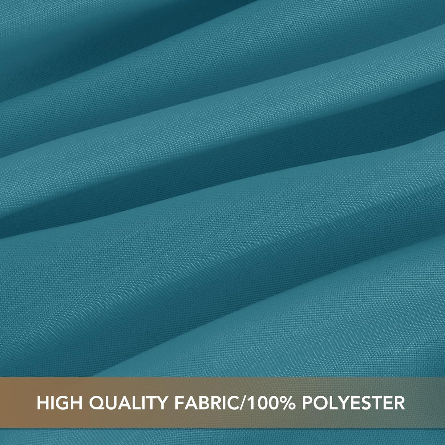 sancua Square Tablecloths 85x85 Inch - Teal Fabric Table Cloth for Square or Round Tables, Washable Polyester Table Cover for Outdoor Party, Birthday, Buffet, Resturant