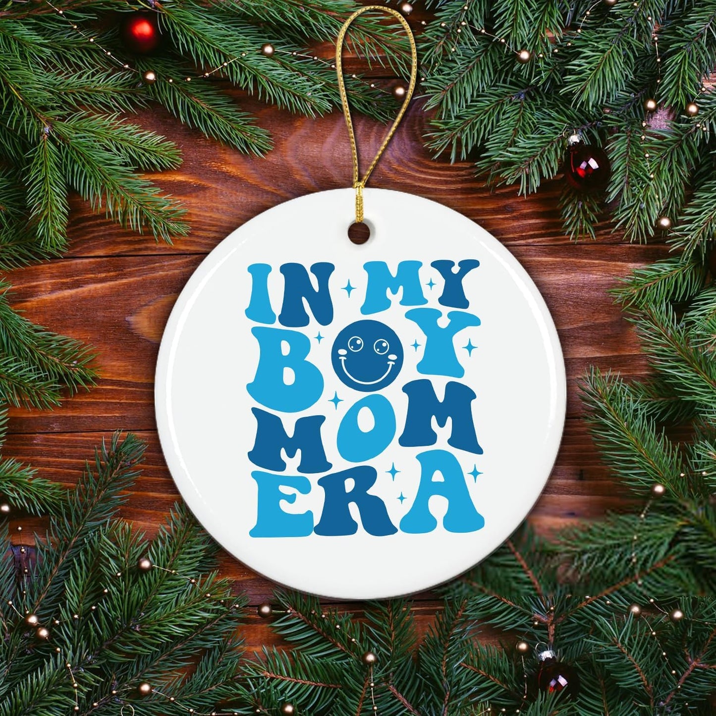 NewEleven Gifts for Boy Mom - Pregnancy Gifts, Gender Reveal Idea for Pregnant, Expecting Mother, Mama, Mom to Be, Mommy to Be - Baby Boy Announcement Gift Ceramic Ornament