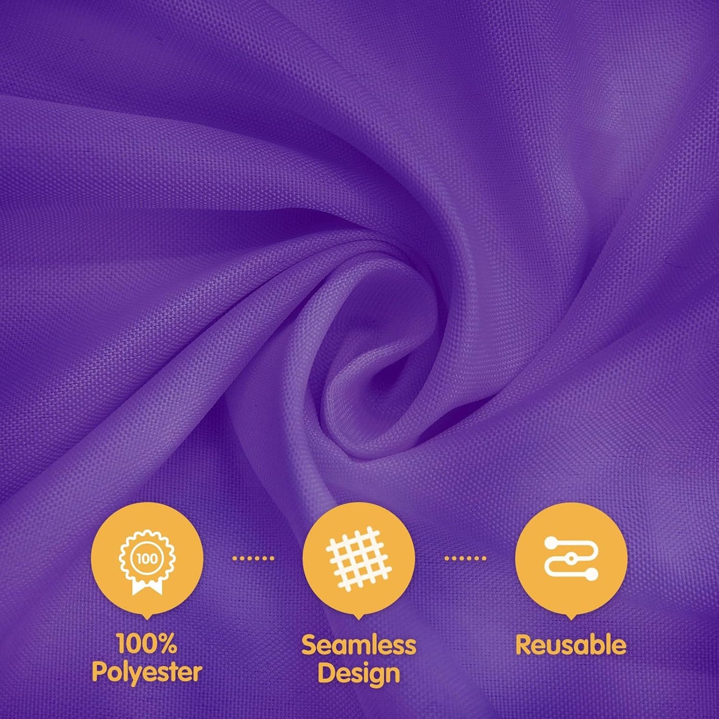 BRILLMAX 4 Pack Purple Round Tablecloths 108 Inch - Circle Bulk Linen Polyester Fabric Washable Table Cloth Cover for Wedding Reception Banquet Birthday Party Buffet Restaurant